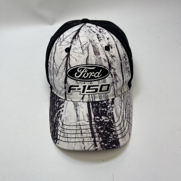 Ford F-150 Alpine Winter White Camo Baseball Cap Built Ford Tough Hat One Size - Picture 5 of 9